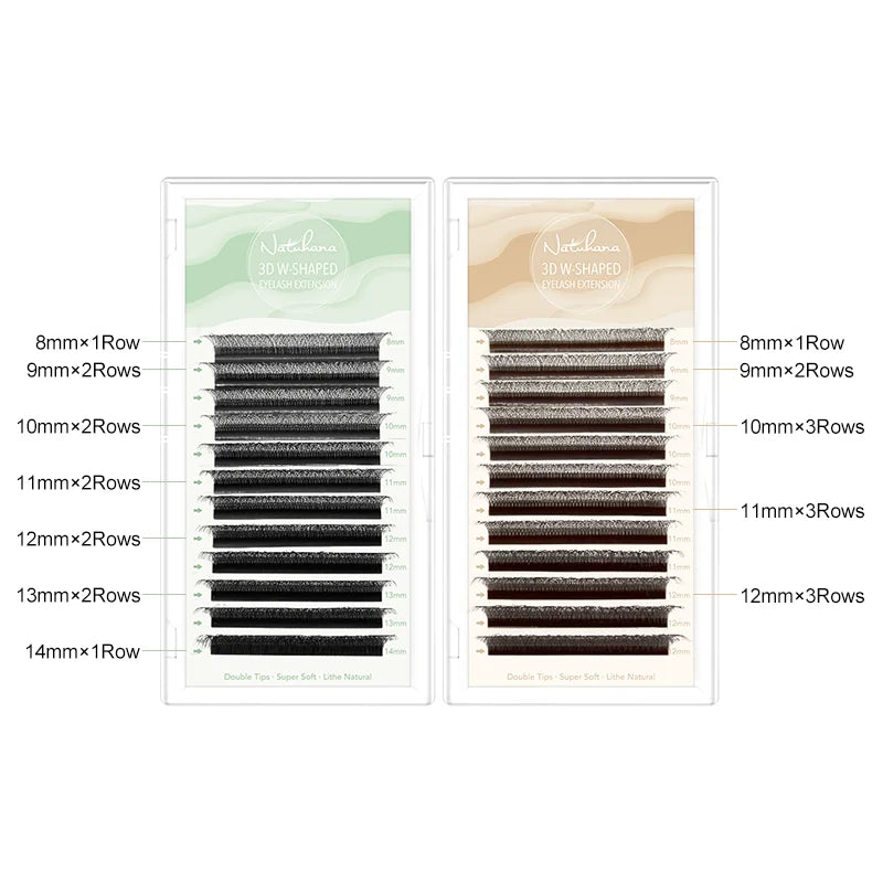 NATUHANA 3DW Shape Individual Lashes Easy Fan W Black Eyelash Qme