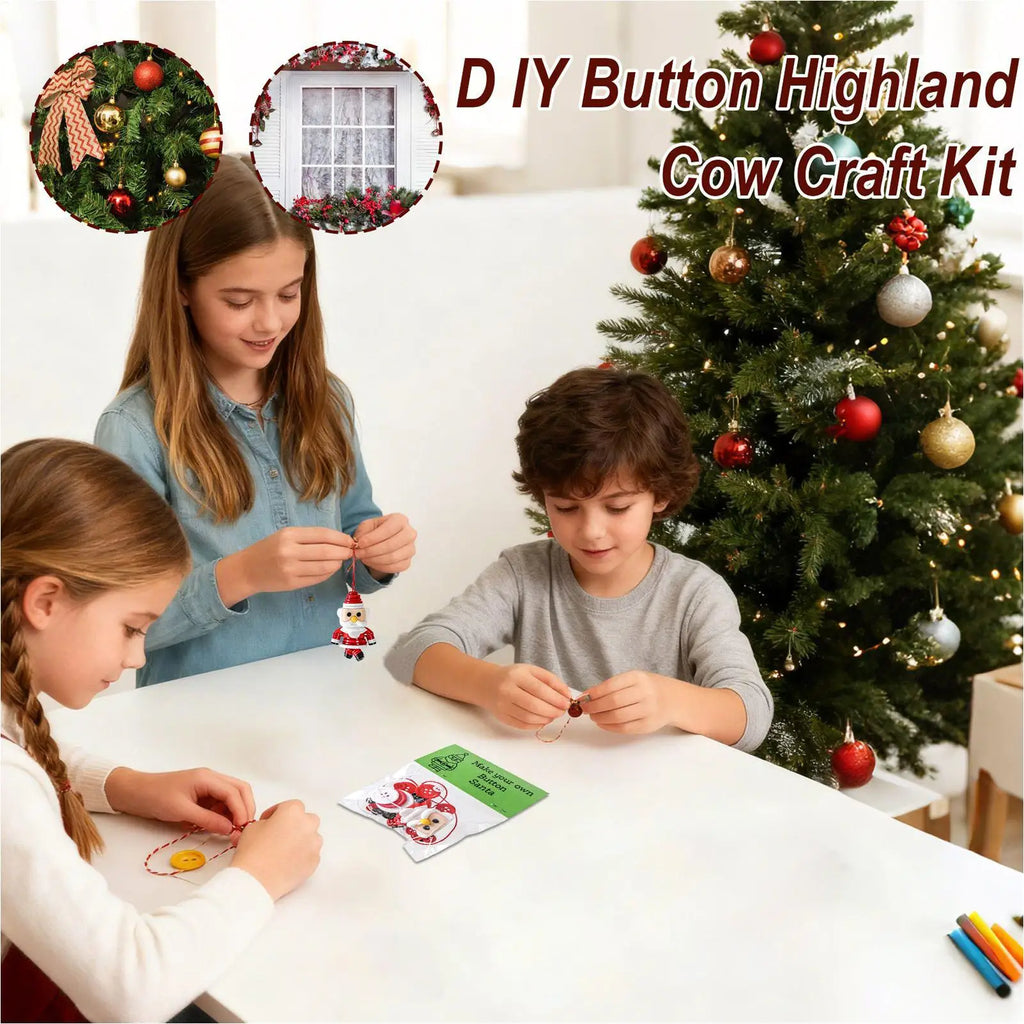 Christmas Tree Button Pendant Interactive Toy Snowman Ornament Crafts Qme