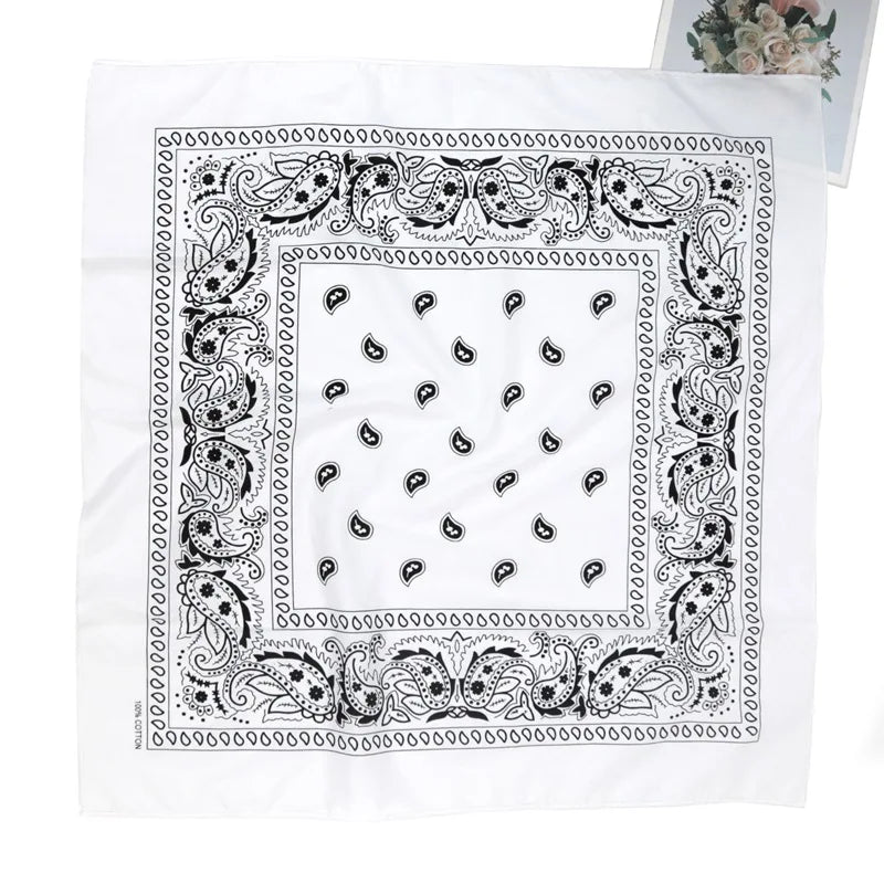 Oversized Hip Hop Cashew Cotton Large Square Bandana Scarf Riding Qme B2