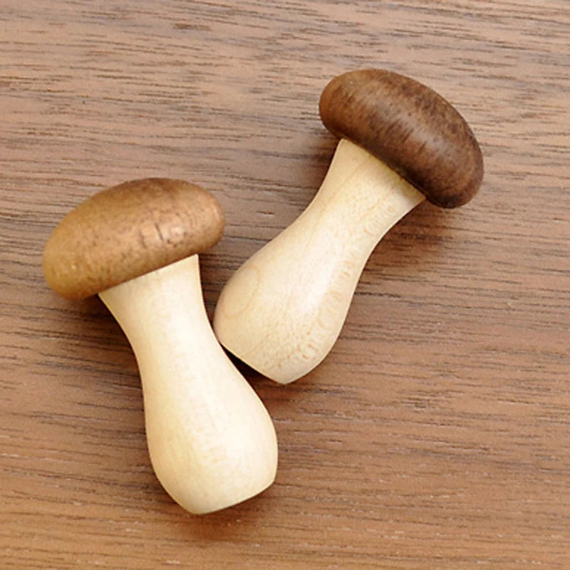 2Pcs Mushroom Wooden Chopsticks Stand Mini Cute Chopsticks Stand Home Decor Kitchen Items. Qme