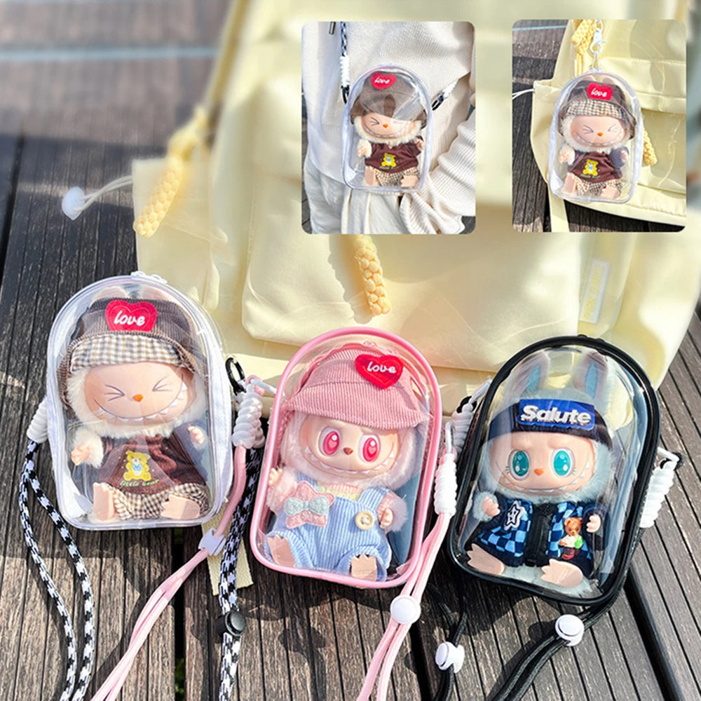 High Transparency Crossbody Bag Storage Bag Blind Box Doll Dustproof Carrying Bag For Going Out Qme