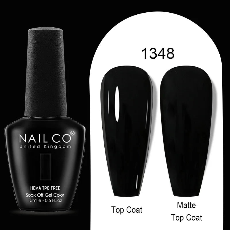 Nailco Jelly Gel Nail Polish Transparent Varnishes 44 Colors Red Pink