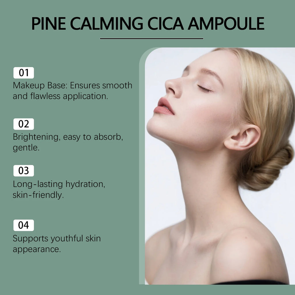 Pine Calming Cica Ampoule Hydrating Soothing Serum Hyaluronic Acid Skin Barrier Strengthening Calming Moisturizing DailySkincare Qme