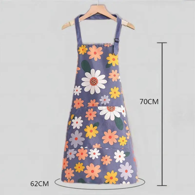 Cartoon Sunflower Apron, Summer Thin, Adjustable Strap Women'S Sleeveless Kitchen Apron Home Kitchen Clean Qme