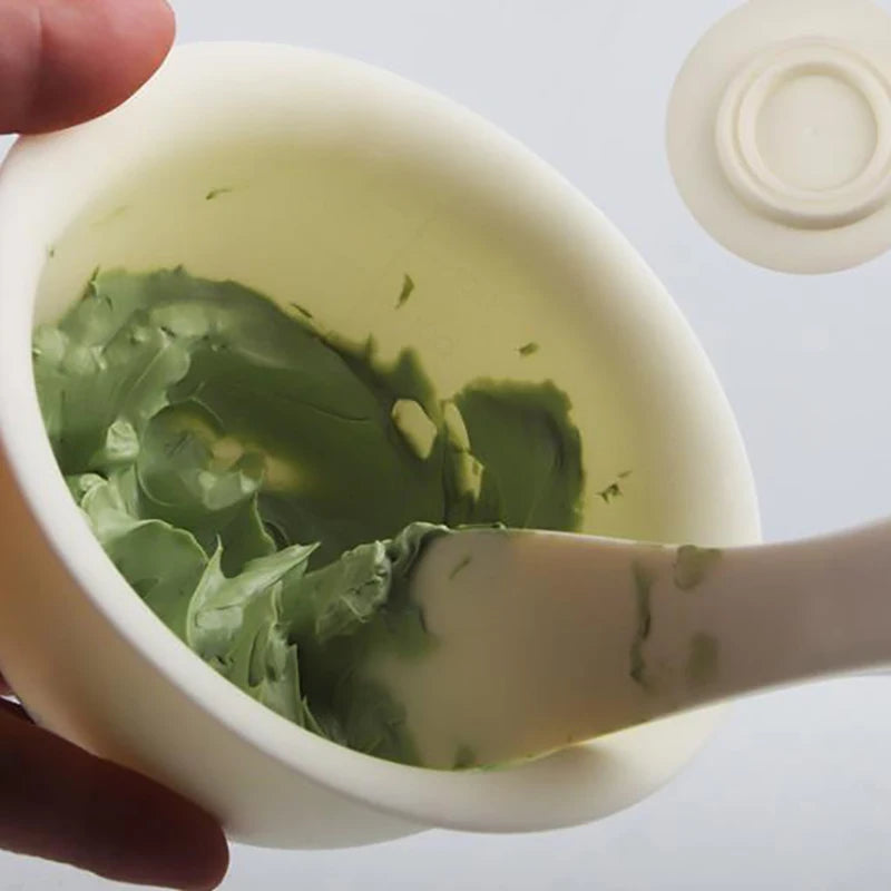 DIY Facial Mask Mixing Bowl Spoon Stick Tool Soft Mud Applicator Qme