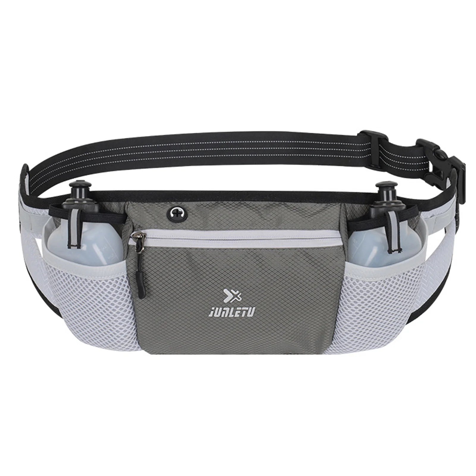 Running Belt Waist Pack Hydration Waist Pack Water Resistant Breathable Runners Belt Water Bottle Fanny Pack for Hiking Camping Qme GRAY COLOR