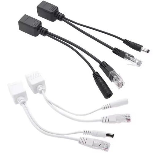 ‌10-Pack Waterproof PoE Splitter 100/1000Mbps 48V Input 12V Output RJ45 for Security Systems Qme