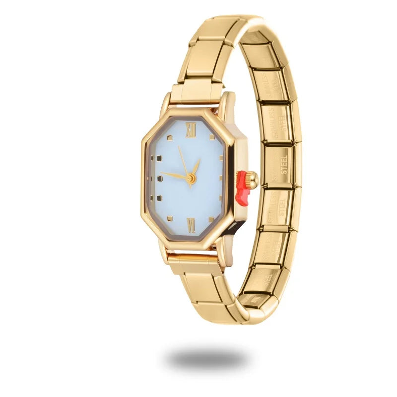 Fashion Watch Women's DIY Width Italian Elastic Charm Stainless Candy