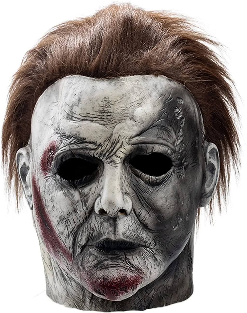 Terror Halloween Michael Myers Masks With LED Glow Horror Latex Full Head Headgear Scary Face Cover Masquerade Party Supplies Qme