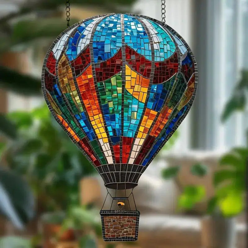 2D Air Balloon Light-collecting Device Flower Window Pendant Garden Qme