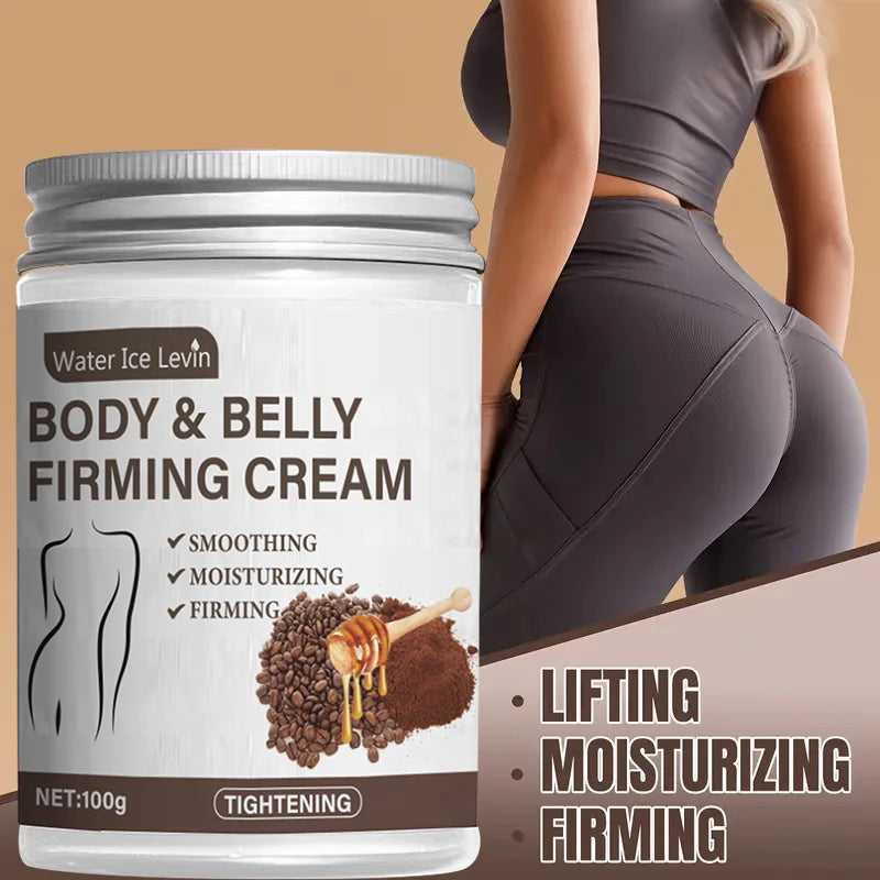 Caffeine Collagen Firming Cream - 100g, Contains Caffeine and Coconut Oil, Rich in Vitamin E, Fragrance-Free, Tightens and Lifts the Abdomen, Thighs, Buttocks, Arms, All Skin Types, Hypoallergenic, Whitening Effect Qme