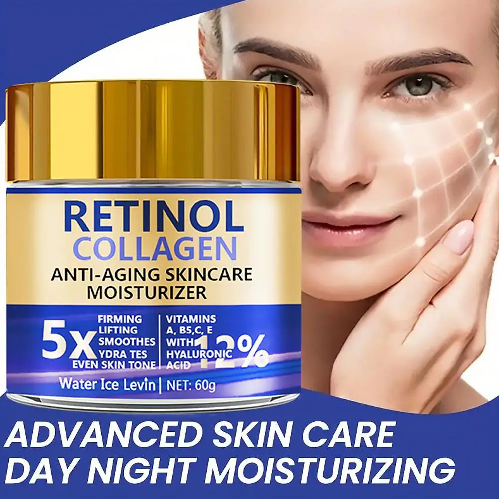Retinol Collagen Cream Face Moisturizer Women Men Moisturizing Qme