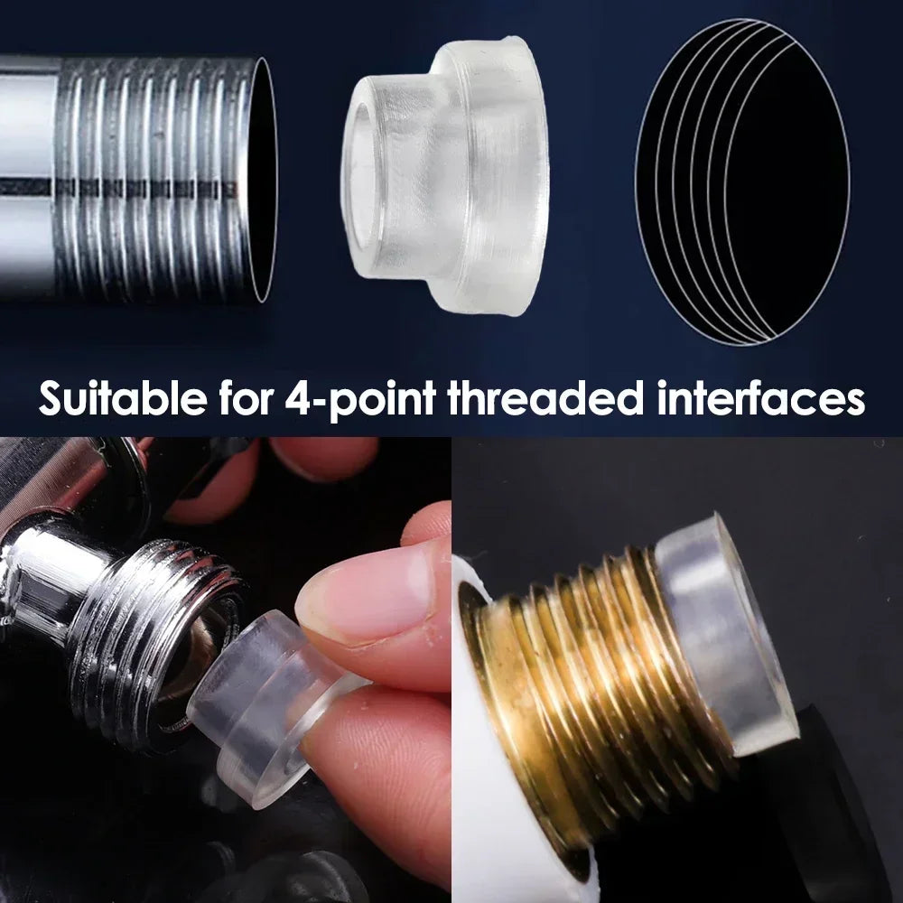 Faucet Leak-proof Sealing Gaskets Universal Washer Thread Installation Fitting Triangle Valve Free Tape Sealed Rings Washers Qme