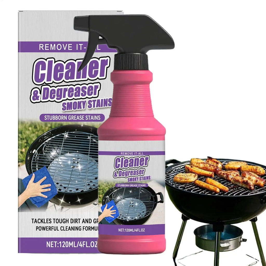 NEW Grill Degreaser Spray 120ml Stove Top Cleaner Degreaser Heavy Duty Oven Cleanser Food Spills Remover For Pot Iron Plate Dish Qme