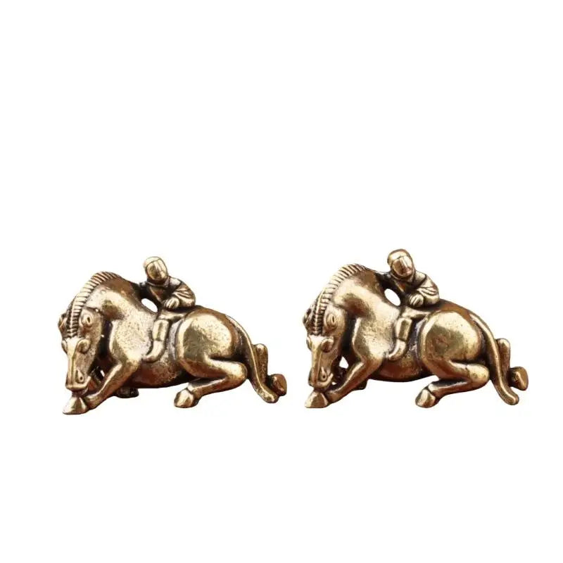 Home Office Desktop Decoration 2026 Year Horse Brass Feng Shui Qme