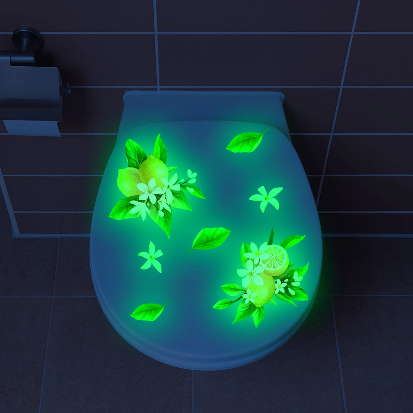 Self-adhesive Pvc Bathroom Home Decoration Green Dream Fun Pattern Qme