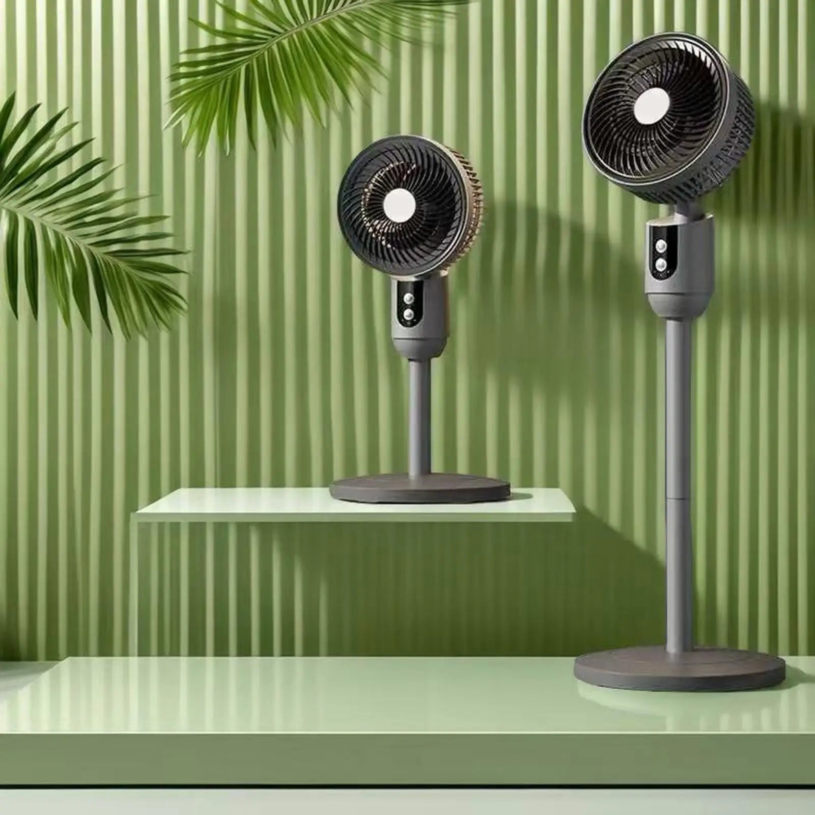 Floor Fan 3-Speed Quiet Height Adjustable Oscillation Oscillating Standing Fan For Indoor Outdoor Home Bedroom Living Office Qme