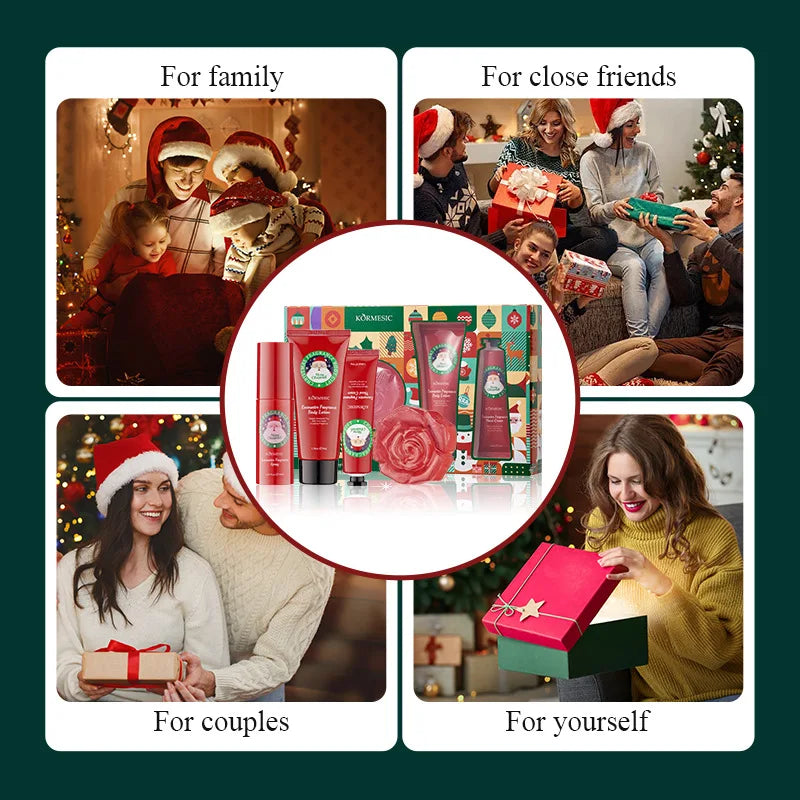 Luxurious Complete Christmas Box 4-in-1 Hand Body Care Including Qme