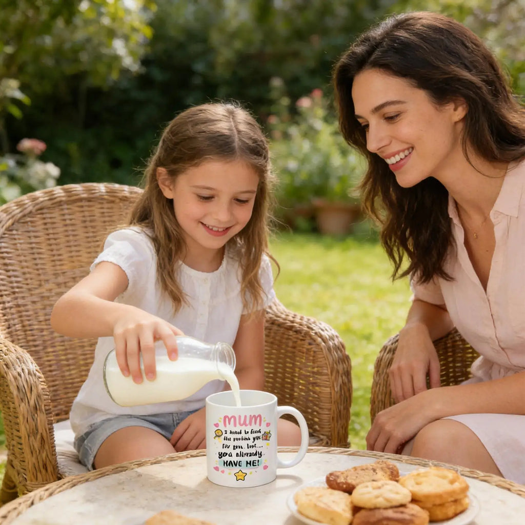 Funny Coffee Mug Ceramic Non Slip Table Decor Cute Milk Cup Mom Home Qme