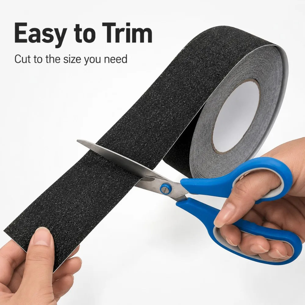 5M Self Adhesive Anti Skid Tape Non Slip Grip Strip for Shower Room Bathroom Floor Tiles Kitchen Stairs Bathtub Edge Qme