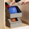 Organizer for Baseball Caps Hat Organizer for Closet with Cardboard Stackable Holder Container for Closet Home Shelf Bedroom Qme 2pcs