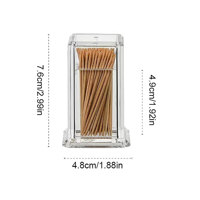 Living Home Room Storage Box Toothpick Thickened Acrylic Transparent Qme