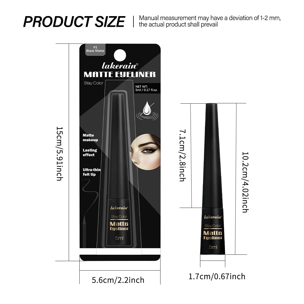 Matte Liquid Eyeliner Waterproof Sweat-proof Non-smudge Smooth Qme