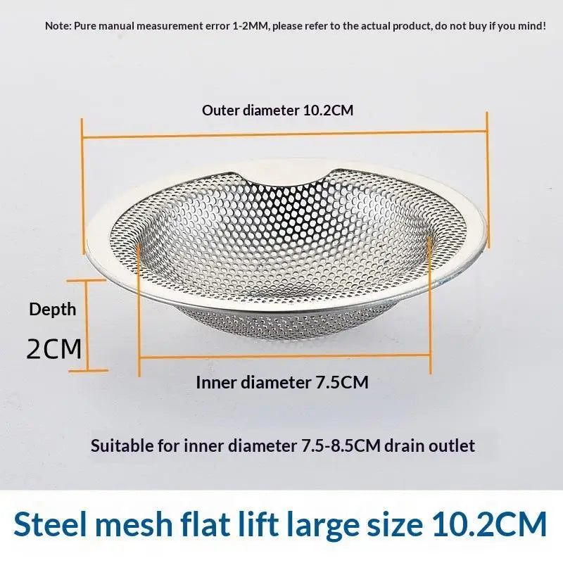 Stainless Steel Sink Drain Strainers With Durable Fine Mesh Perfect For Catching Food Scraps Preventing Clogging Kitchen Tool Qme M Silver