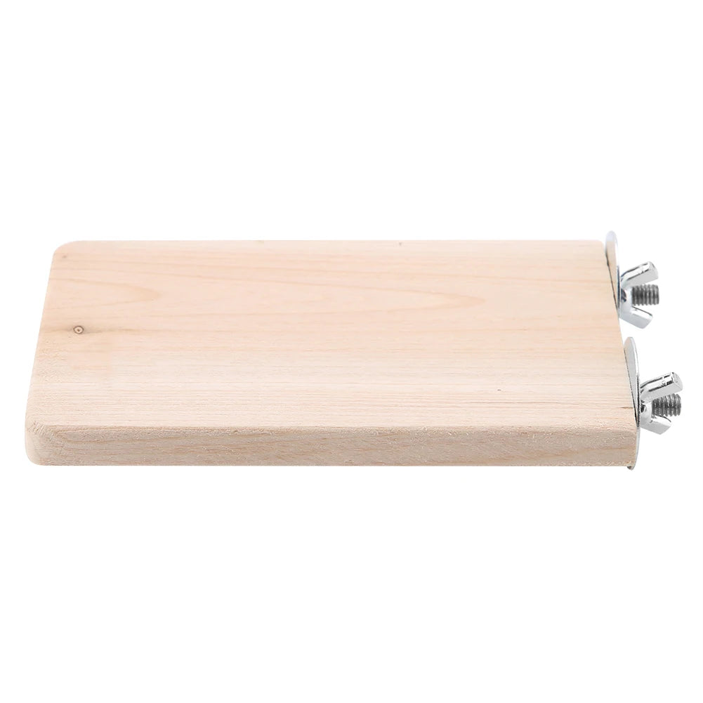 Small Pet Wooden Platform Toy Natural Wood Jumping Climbing Springboard Stand for Hamster Guinea Pig Cage Accessories Qme Dark Brown