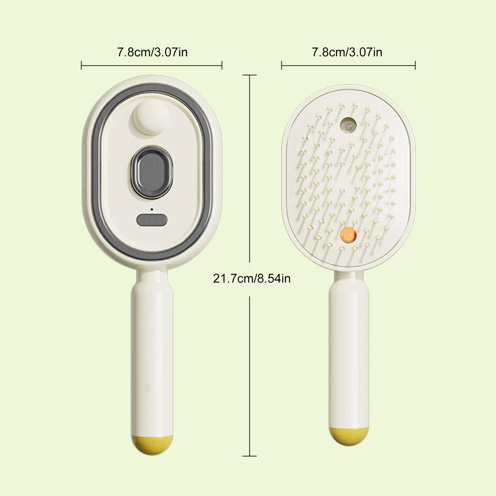 New Wet Electrics Hairbrush with Water Spray Rechargeable Steams Hair Straightener USB-C Charging for Both Long & Short Hairs Qme