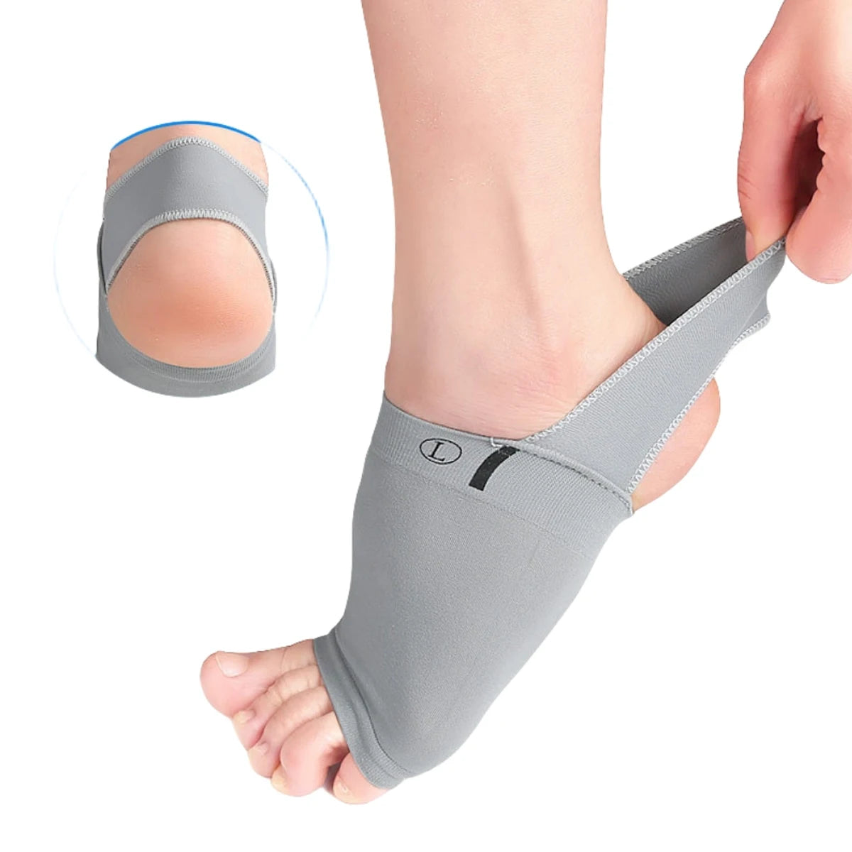 1 Pair Arch Support Socks Elastic Strap Heel Orthopaedic Pads Qme