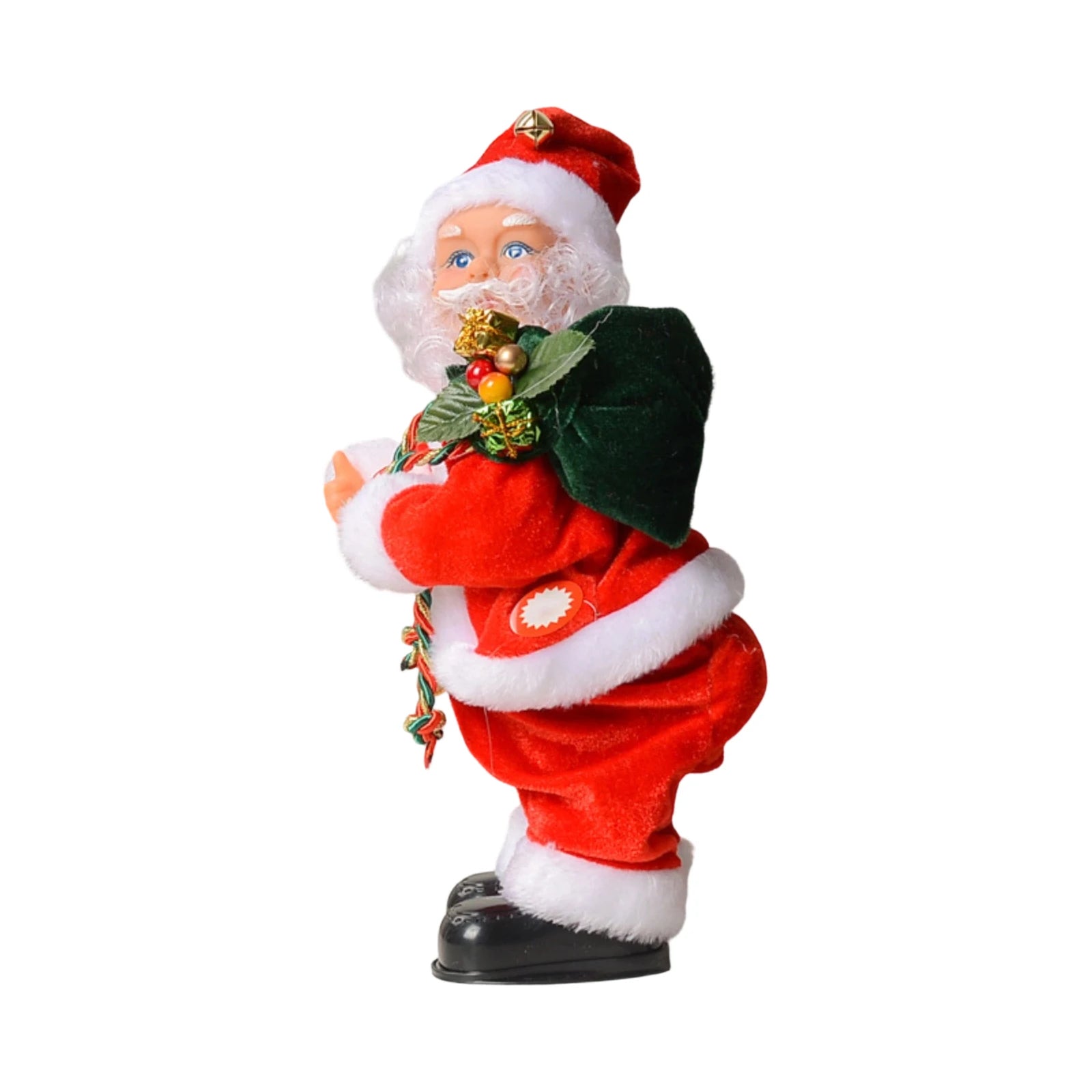Santa Claus Twerking Elderly Buttock Xmas Figurine Doll for Home Desktop Ornament Music Party Christmas Decoration Gift for Kids Qme C One Size