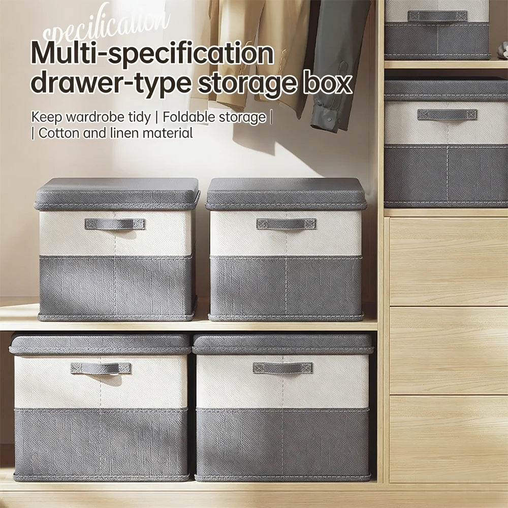 Large Capacity Foldable Storage Bin for Clothes, Quilts & Toys Collapsible Wardrobe Organizer Box for Bedding & Home Qme