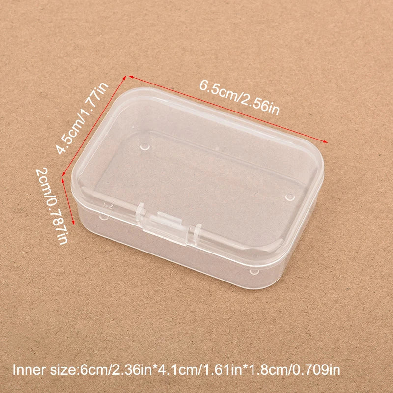 Plastic Box Transparent Jewelry Organizer Sample Small Tool Storage Qme