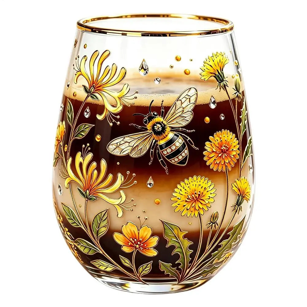 Tea Cup Embossed Aesthetic Transparent Mug Clear Glass Fancy Coffee Qme bee China Mainland A