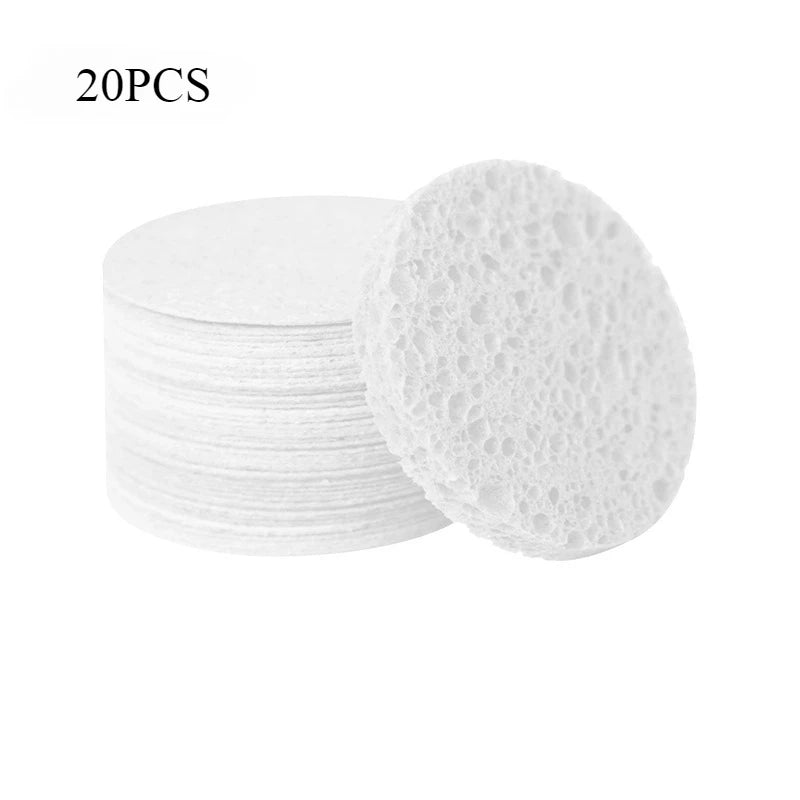 50/20/10PCS Compressed Facial Sponge Cosmetic Hydrotherapy Sponge Suitable for Daily Cleansing, Makeup Removal, and Exfoliation Qme White 20PCS