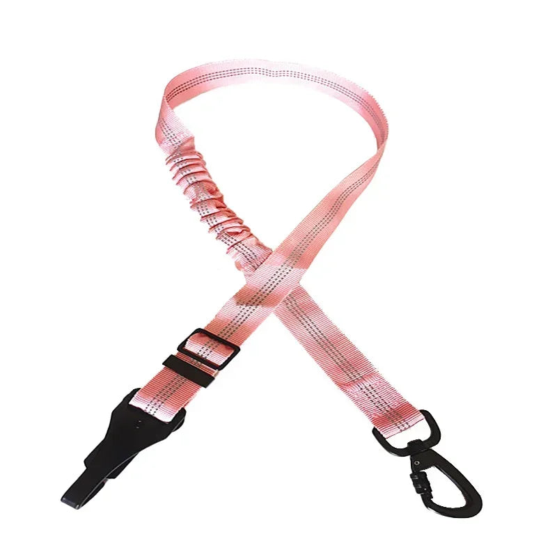 2pcs 3-in-1 Adjustable Reflective Bungee Tether Dog Car Harness with Clip Hook Latch & Buckle for Dogs Pets Safety Seatbelt Qme