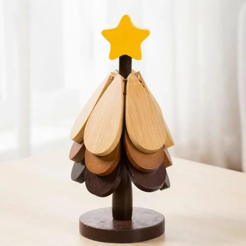 Tree Insulation Mat Solid Wood Dining Table Anti Scalding Pot Qme A1