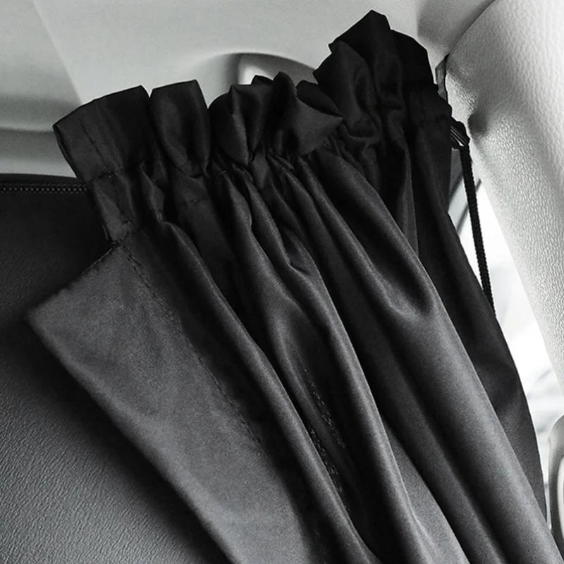 2pcs/set Taxi Car Isolation Curtain Partition Protection Curtain Commercial Vehicle Air Conditioning Sun Shade Privacy Curtain Qme
