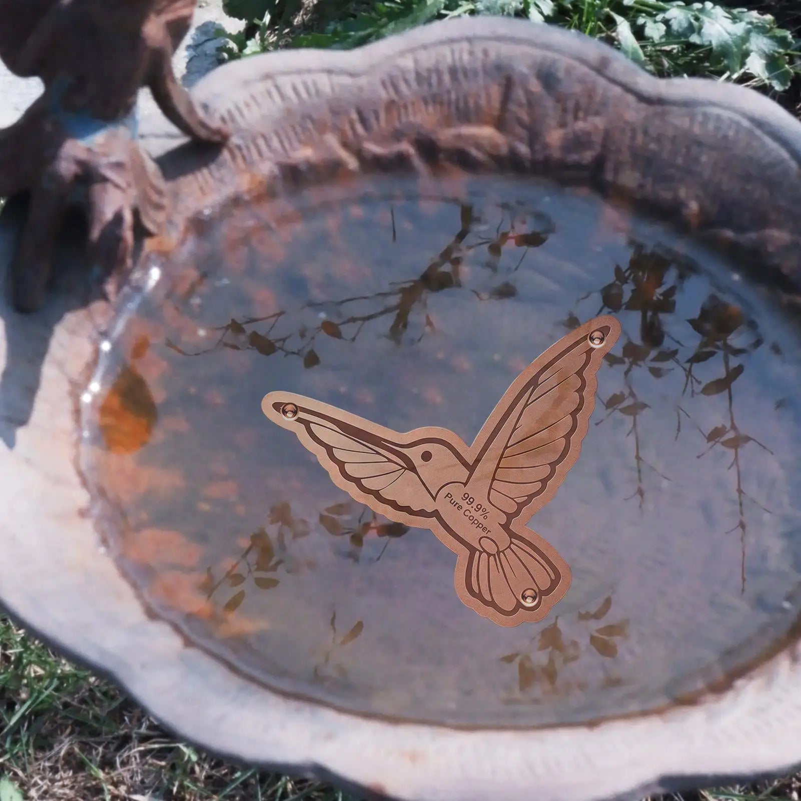 Copper Bird Disc Portable Safe Cleaning Bowl Dish Bath Outside Qme