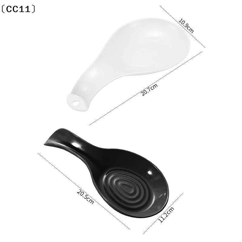 Spoon Rest Large Ceramic Holder Heat-resistant Cooking Coffee Qme