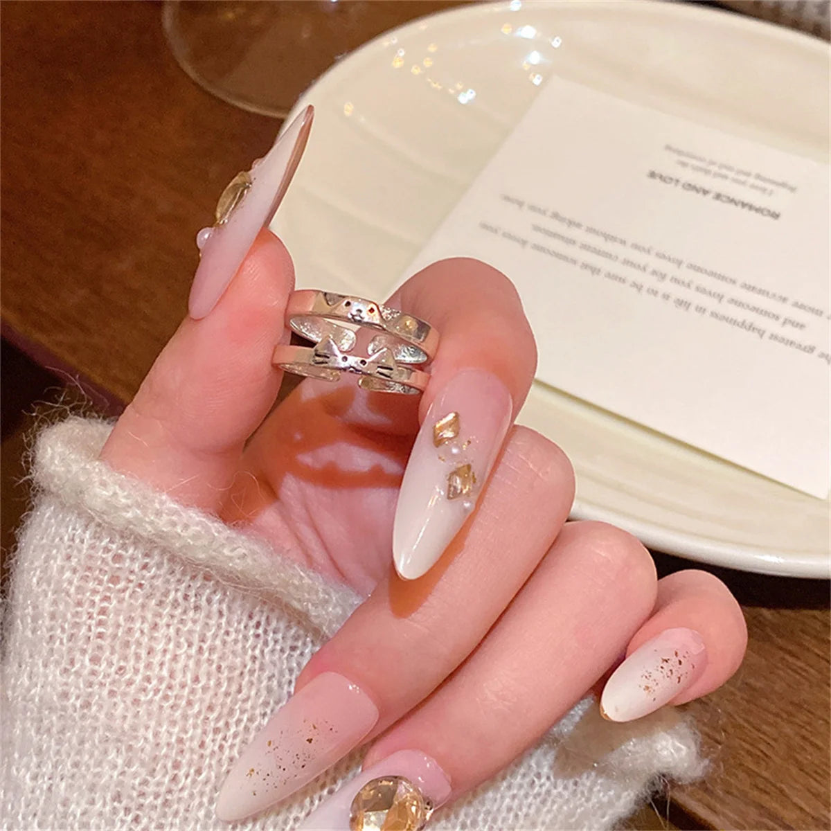 2pcs Cute Animal Dog Cat Rings for Women Men Simple Design Adjustable Cartoon Couple Rings Lovers Girlfriend Wedding Jewelry Qme