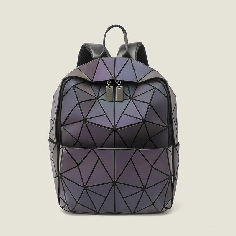 2026 Premium Geometric Diamond Glow-in-the-dark Backpack Spacious Qme