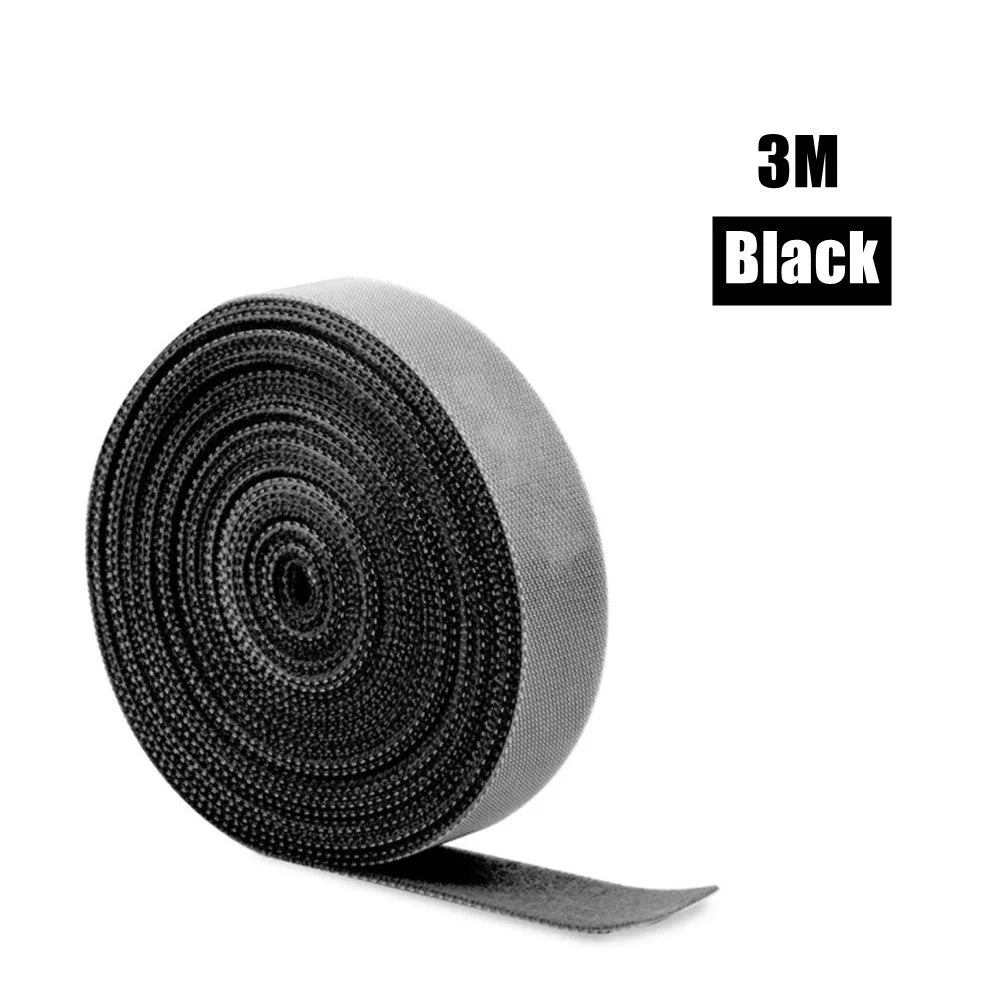 5/3/2/1/0.5m Cable Organizer USB Cable Wire Winder Clip Earphone Mouse Cables Management USB Charger Protector For Mobilephone Qme Black 3m
