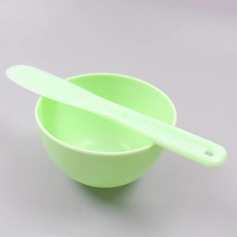 Face Mask Mixing Bowl Set Facial Skin Care Tools Kit Silicone Mask Brush Facial Applicator Spatula Measure Spoon Beauty Supplies Qme Green Set