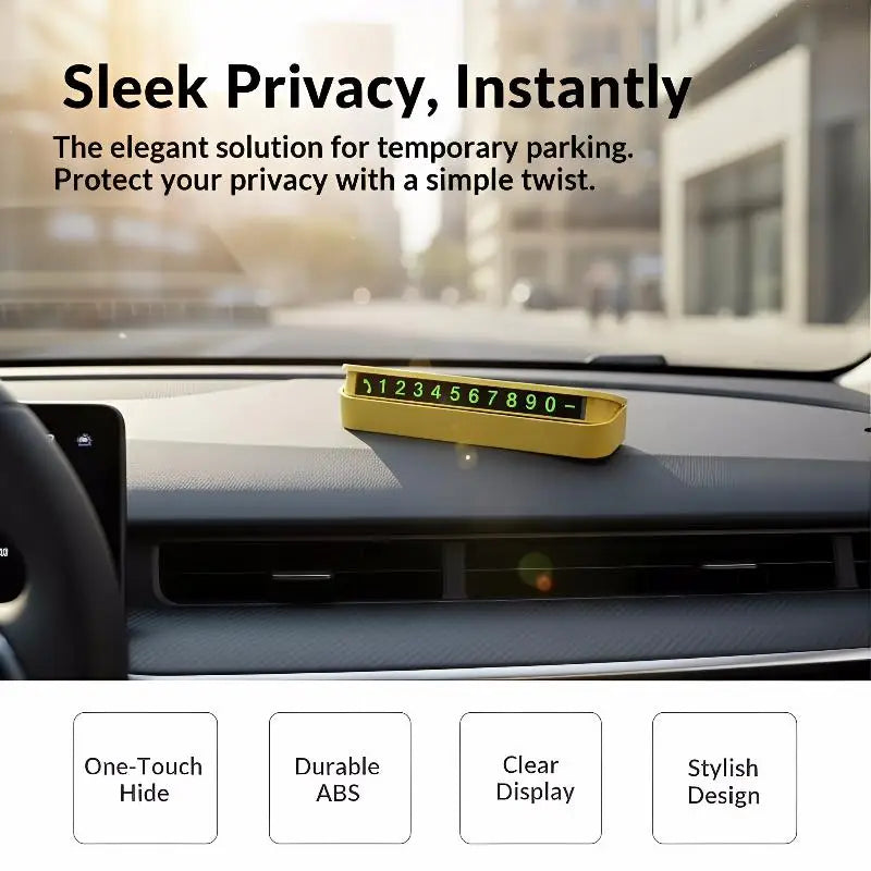 Temporary Parking Phone Number Plate Hidden Telephone Car Park Stop Qme