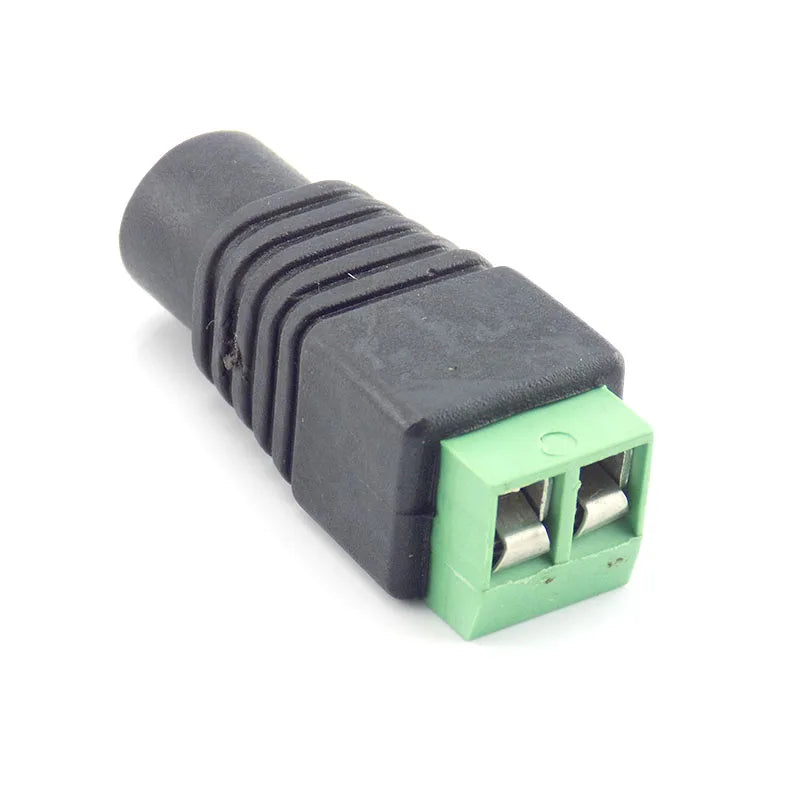 20 Pair DC Male Female Jack Plug Connector 2.1x5.5 mm Power Supply Adapter BNC for CCTV Camera LED Strip Lamp Lighting Lights Qme