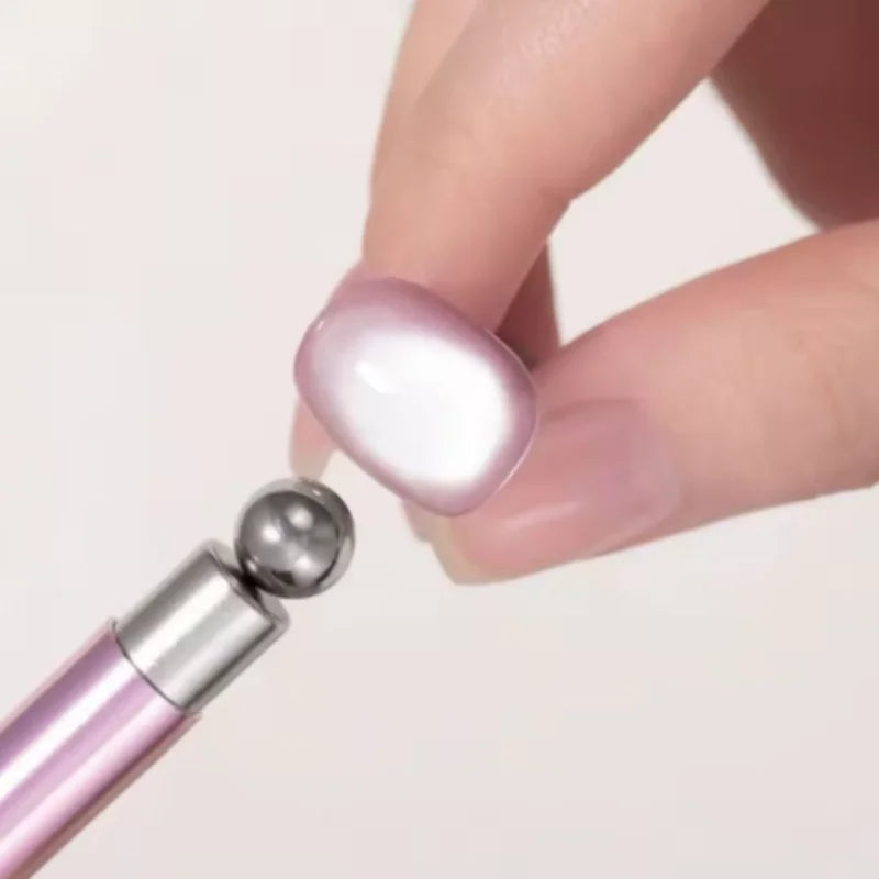 Glass Beads Special For Cat's Eye Pink Nail Magnetic Stick Newly Upgraded Nail Polish Glue Magnet Rod Double Head Magnetic Tool Qme