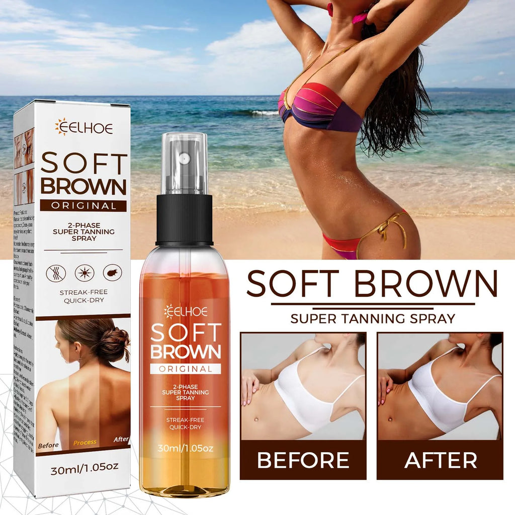Self Tanning Spray Assist Natural Soft Antique Bronzer Wheat Skin Tone Tanning Accelerator Spray Beach Outdoor Sunscreen Care Qme Default Title
