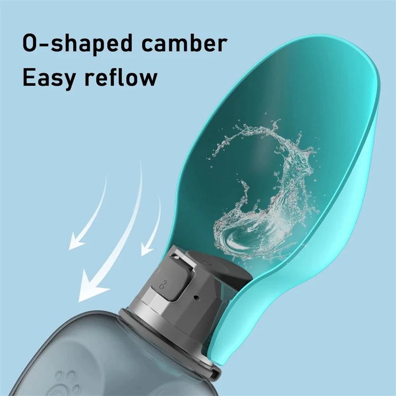 800ml Portable Dog Water Bottle For Small Large Dogs Cat Outdoor Leakproof Walking Drinking Bowls Chihuahua Bulldog Supplies Qme